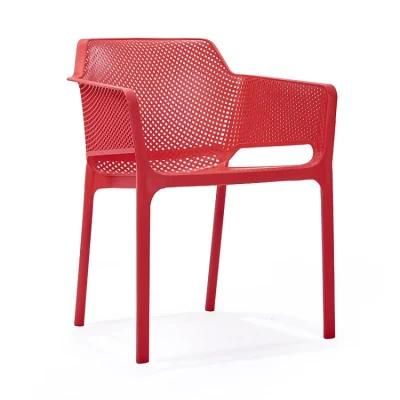 Italian Design PP Back Wooden Plastic Chair Outdoor Plastic Chairs for Sale