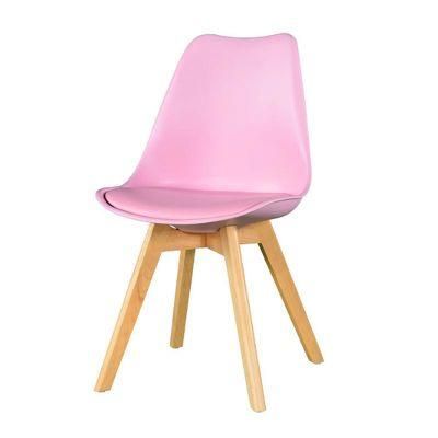 Minimalist Furniture PP+Wood Chairs Pink Chair Scandinav Dining Chair