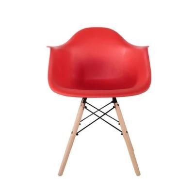 Mini Wooden Chairs Orange Desk Chair Cafe Sillas Fixed PP Armrest Office Chair Dar Dining Chair Elegante Wooden Arm Chair
