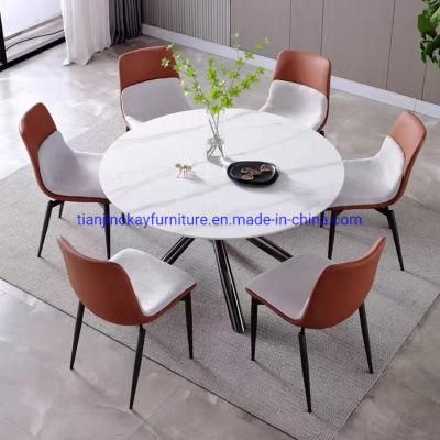 Okay Hot Selling Living Room Ceramic Dining Cafe Round Dining Table Set Modern Tables