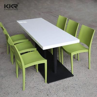 Italy Design Style Elegant Solid Surface Round Corian Stone Dining Table for Wedding Banquet Eve