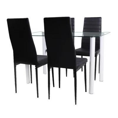 Free Shipping Glass Top and Dining Room Furniture Dinner Furniture Transparent Luxury Modern Tempered Glass Dining Table