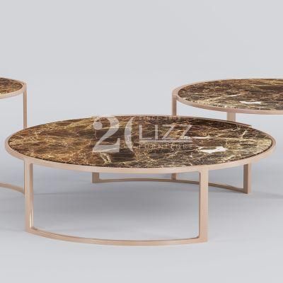 Latest Contemporary Style Home Furniture Leisure Nordic Customized High a Marble Coffee Table Set