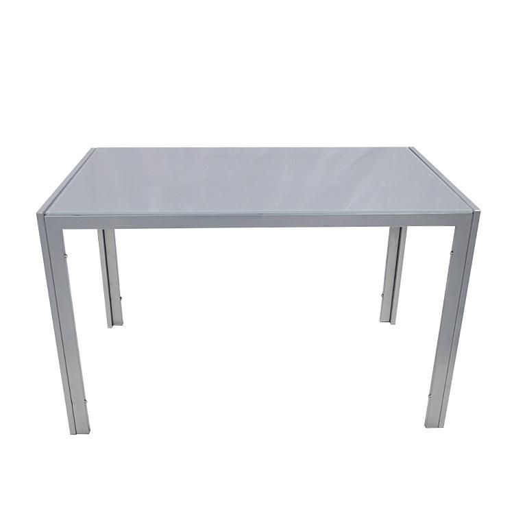 Popular Dining Furniture Tempered Glass Top Frame Restaurant Table