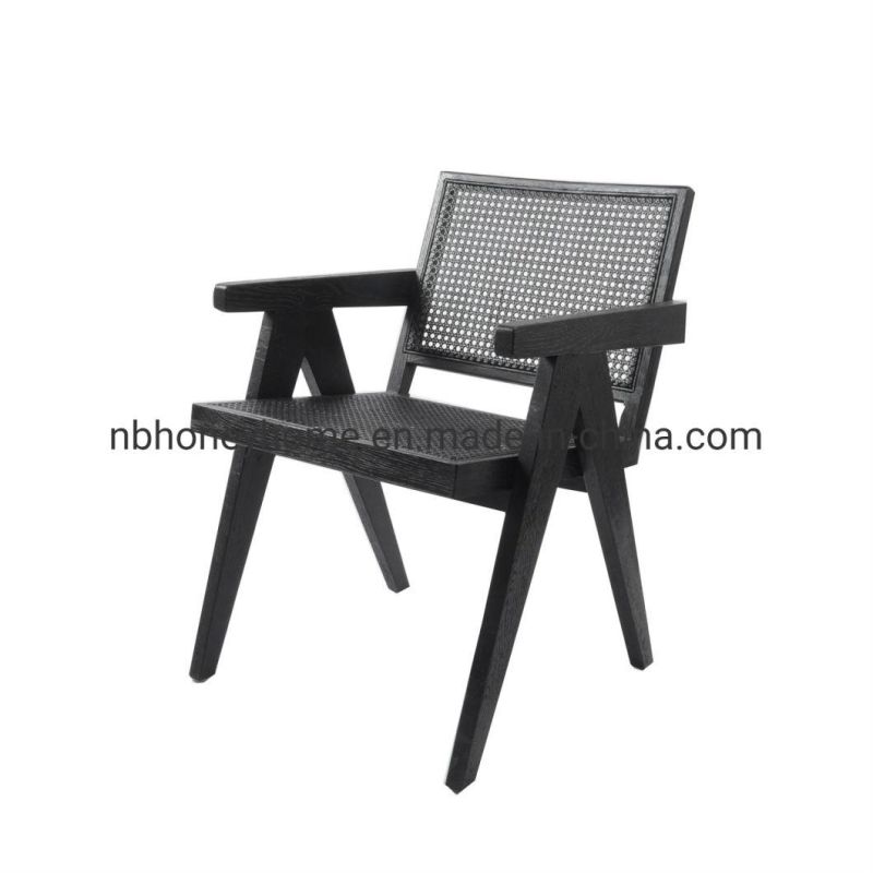 Popular Dining Room Furniture Rattan Seat Rattan Back Arm Chair