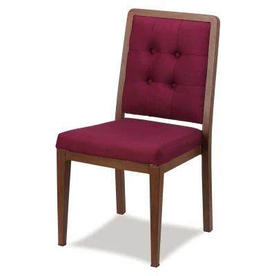 New Design Wood Grain Restaurant Chair with Arm