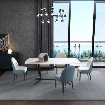 Home Furniture Metal Frame Modern Dining Tables Dining Furniture Set with Chairs