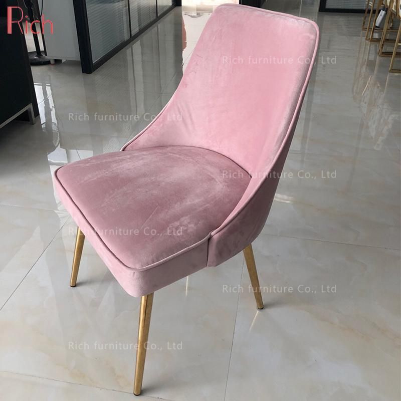 Factory Wholesale Leisure Fabric Dining Chair with Metal Leg We-09