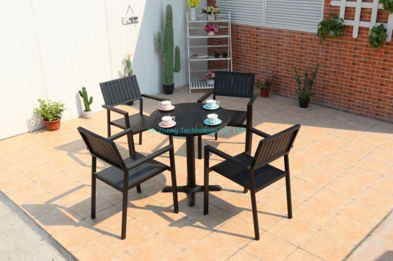 Garden Plastic Wood Folding Dining Sets Table and Chairs Balcony Chairs