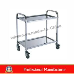 Top-Rated Stainless Steel Round Tube Dining Cart of 2 Layers (RPC-L2)