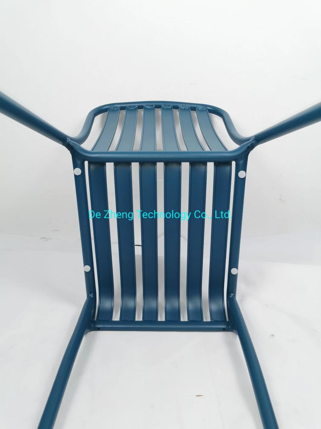 Top Quality Leisure Outdoor Garden Restaurant Bistro Aluminum Slats Chair Furniture for Hotel Use