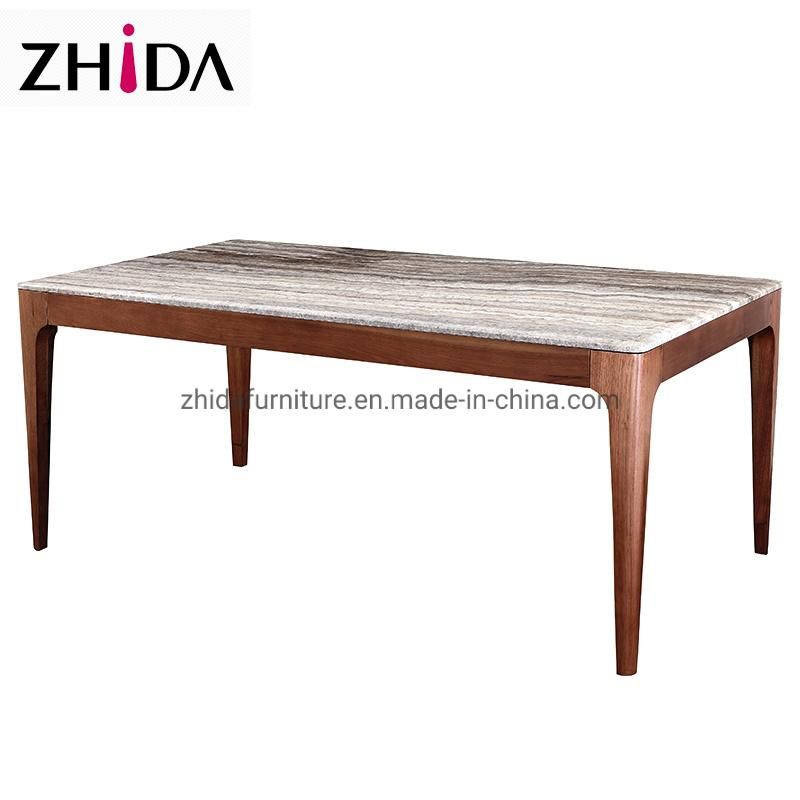 Marble Wooden Hotel Lobby Bedroom Dining Set Dining Table