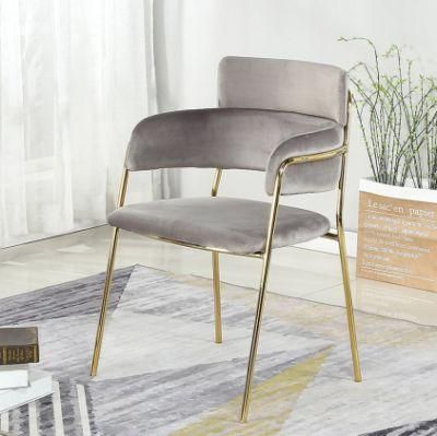 China Wholesale Modern Home Furniture Set Restaurant Velvet Upholstered Dining Chairs for UK Market