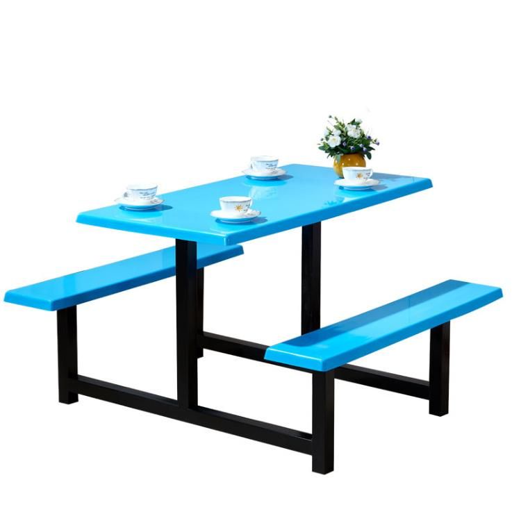 Cheap Staff Snap Food Restaurant Industrial Staff Steel Canteen Furniture Dining Table and Chairs Bench for Home/Office/ Snap Food Restaurant/Cafeteria