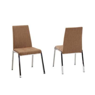 Restaurant Hotel Stainless Steel Fabric Dining Chair