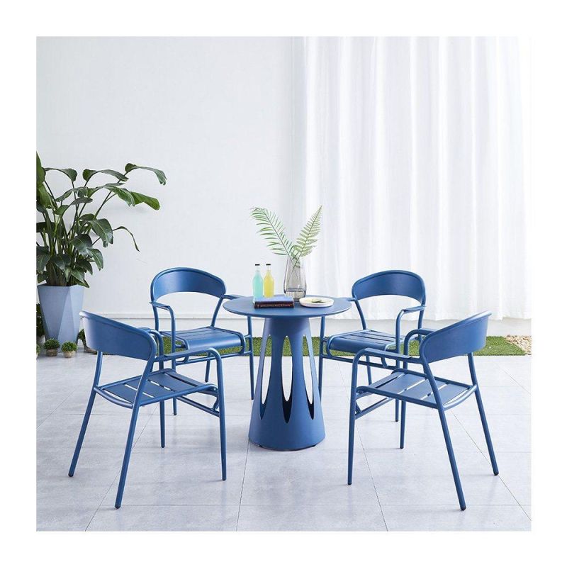 Wholesale 70xh73cm Metal Dining Room Furniture Sets Round Dining Side Table