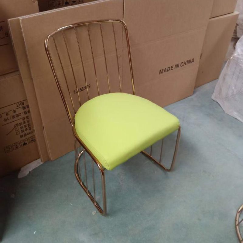 Designer Stylish Fabric Dining Room Furniture Metal Leisure Chair