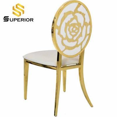 Wholesale Hindu Wedding Stacking Dining Chair of Round Back Decoration