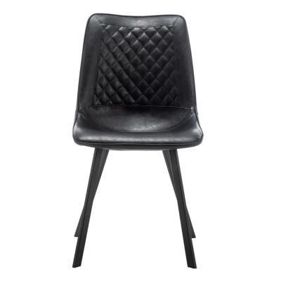 PU Modern Fashion Leather Metal Dining Chairs