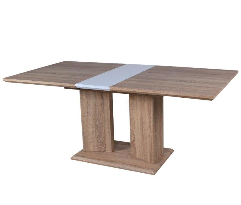 Modern Home Livining Room Furniture Extendable MDF Marble Ceramic Top Wooden Color Dining Room Dining Table