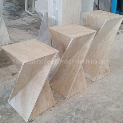 Flower Pot Marble Pedestals Stand Display