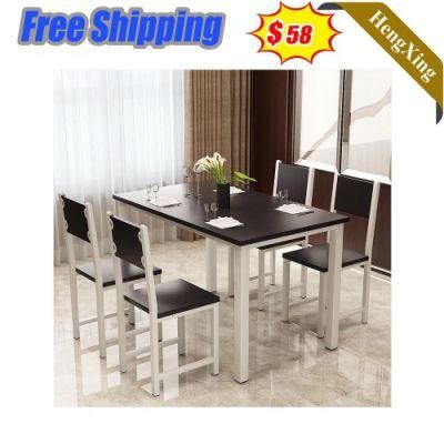 High Quality Modern Chinese Home Hotel Living Room Wooden Melamine Cupboard Sideboard Restaurant Table Chair Dining Furniture Set