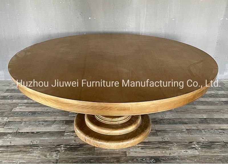 Factory Custom Made Furniture New Antique Round Dining Table/Wooden Wedding Table
