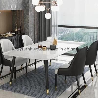 Nordic Light Luxury Style Leisure Furniture Triangle Marble Dining Table