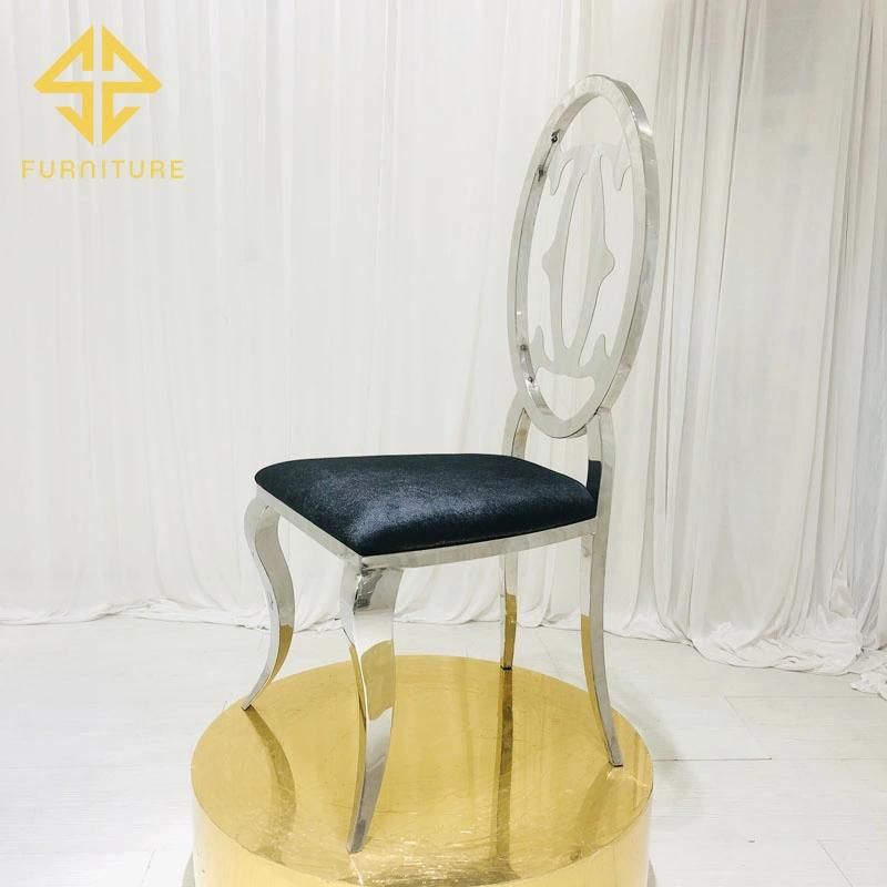 Sawa Special Design Metal Luxury Dining Chair with Leather Seat
