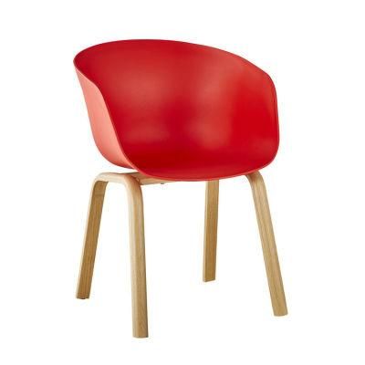 La Chaise Bretelles Silla Chaise Nordic Red Armchair Plastic PP Light Luxury Office Chair