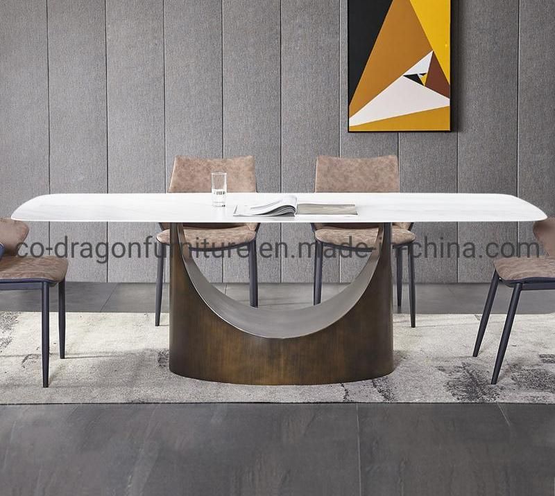 Modern Luxury Dining Table with Marble Top for Home Furniture