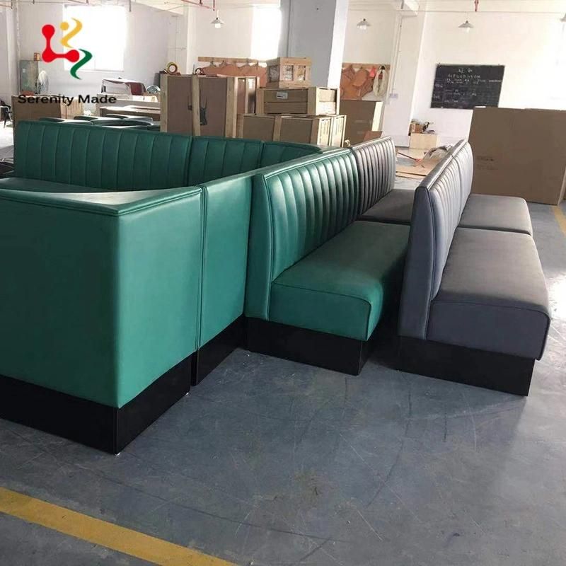 New Restaurant Furniture Timber Base Banquette Seating Sofa Set