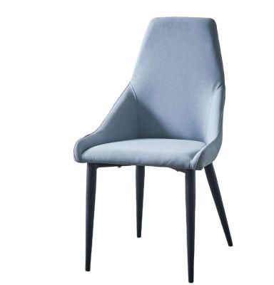 China Factory Morden Wedding Banquet Velvet Powder Coating Metal Legs Fabric Chair Dining Chair