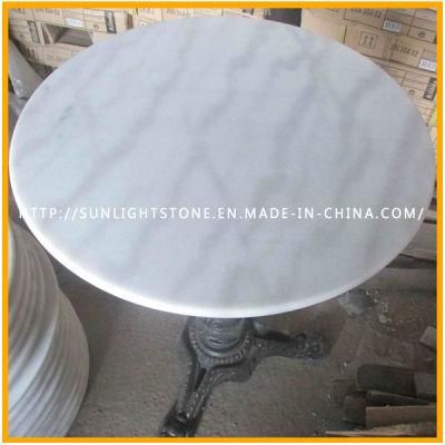 China Bianco Carrara Guangxi White Round Dining/Coffee Table Top