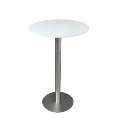 2022 MDF Metal Base Round Bar Table Domestic Living Room Coffee Shop White Coffee Table