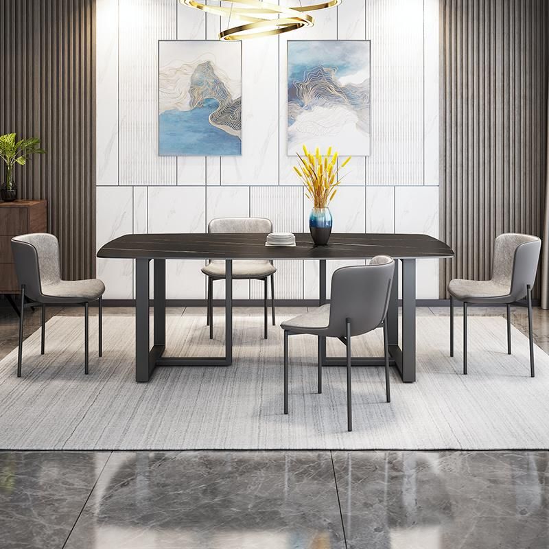 Modern Simple Home Furniture Sintered Stone Dining Table with Chair