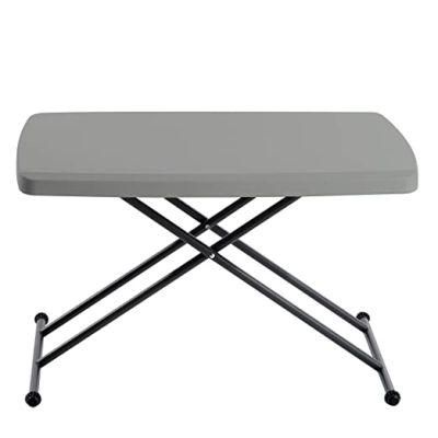 Blow-Molded Polyethylene Top Adjustable Folding Table