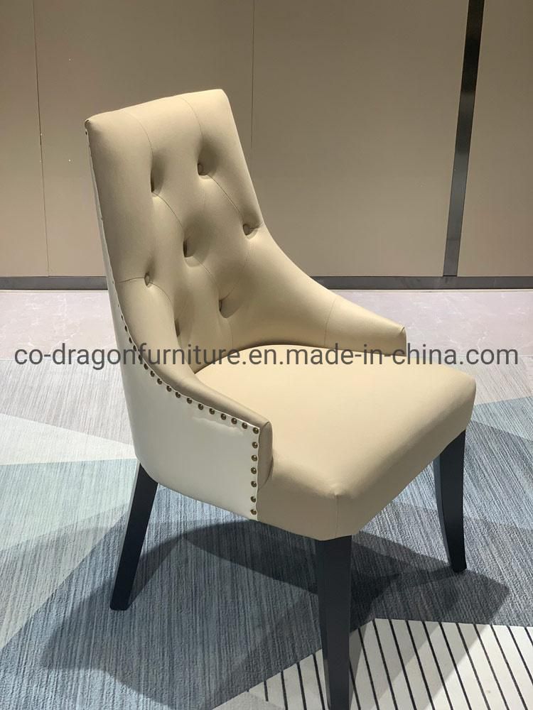 European Style High Quality Leather Dining Chair for Home Furniture
