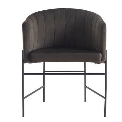 Velvet Dining Chairs MID Century Modern Accent Leisure Chairs Upholstered Side Chairs with Metal Legs for Living Room