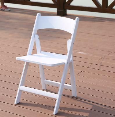 EU Standard Wholesale Furniture Cheap White Stackable Plastic Garden Outdoor Folding Chair