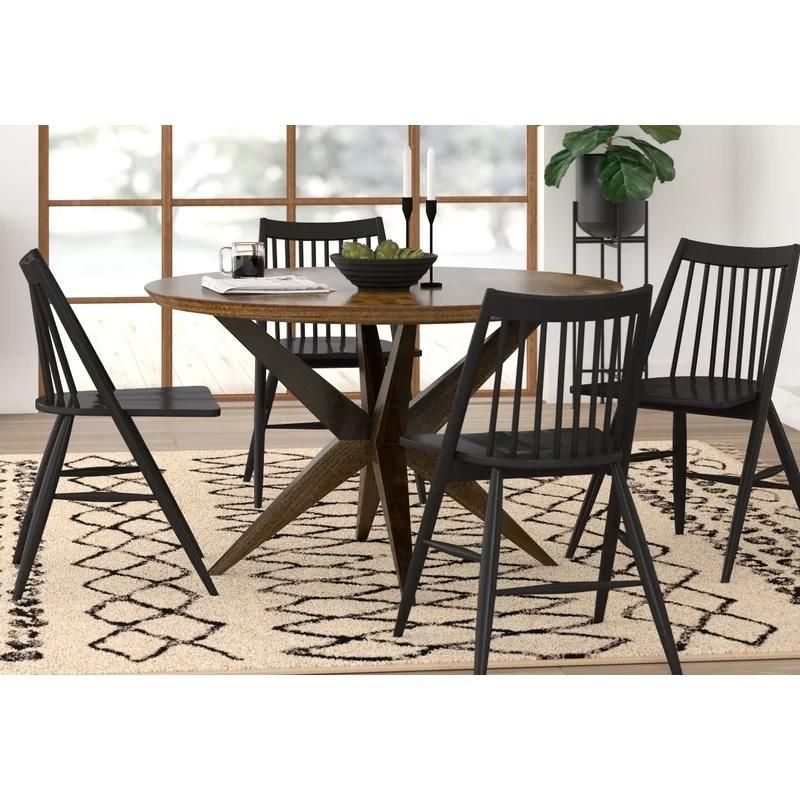 MID Century Antique Style Handmade Nordic Rectangular Black Solid Oak Wood Extension Dining Table Made in China Antique Furniture Solid Wooden Dining Tables