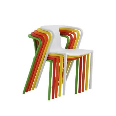 Commercial National Outdoor Stackable PP Plastic Chairs Dining Armchair