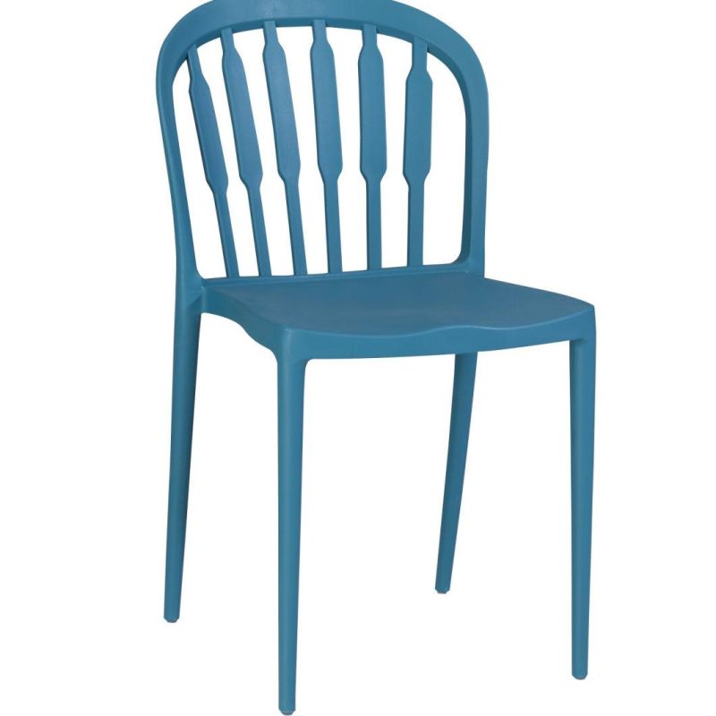Modern Stackable Pink Plastic Garden Arm Chair