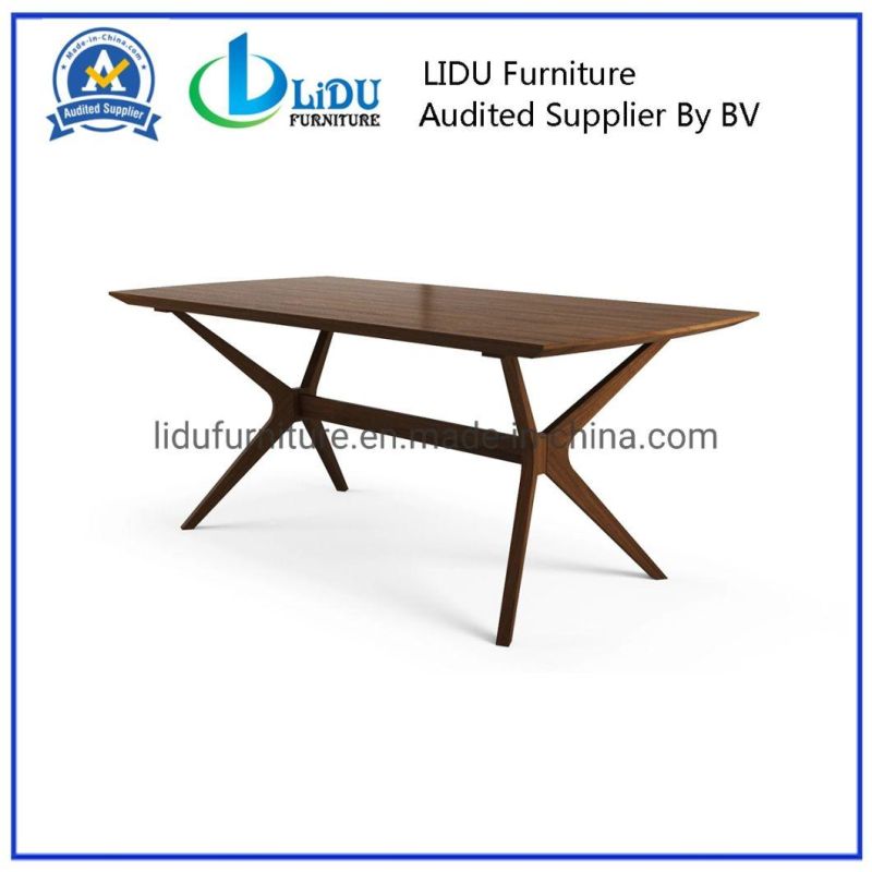 Best Price Glass Dining Table with Wooden Legs/Oak Wooden Dining Table