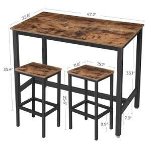 Modern Furniture Side Coffee Table Wood and Meta