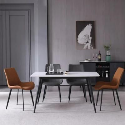 Minimalist Home Restaurant Furniture Dining Room Furniture Dining Room Set Wooden Marble Dining Table Chair (UL-21LV2016)