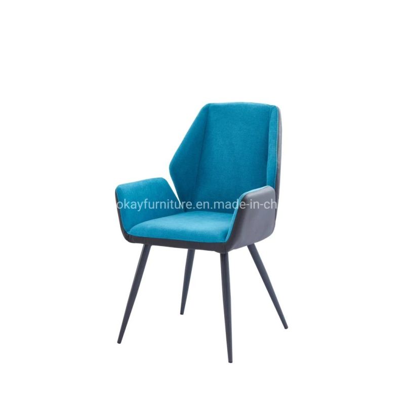 High Quality Home Furniture Dining Room Modern Velvet Upholstery Seat Metal Legs Dining Chair