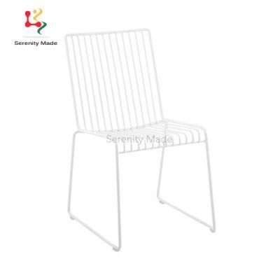 Guangzhou Furniture Plated Gold Metal Wire Outdoor Cafe Dining Chairs