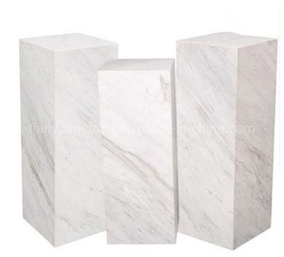 Customized Marble Pedestal Plant Vase Holder Gallery Corridor Stand Home Decor