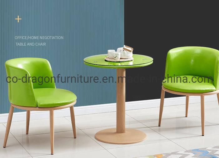 Modern Home Furniture Popular PU Dining Chair with Wooden Legs